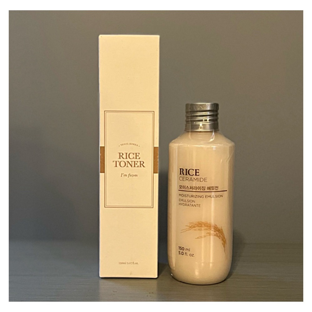 NEW K-BEAUTY The Face Shop I’M FROM RICE Toner & CERAMIDE MOISTURIZING EMULSION